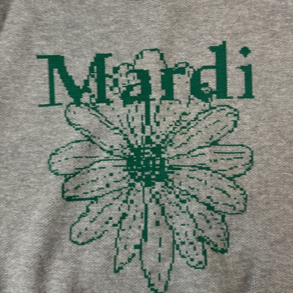 Mardi Mercredi Wool Cashmere Blend Crewneck Knit Sweatshirt in Gray - Picture 3 of 10